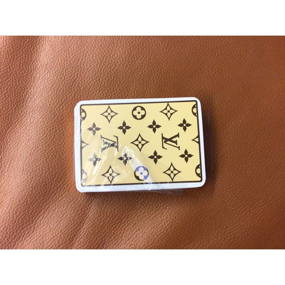 Louis Vuitton monogram case 2 pack card decks rare Vintage 1984 NEVER USED! - Picture 8 of 13